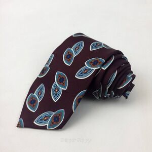 Christian Dior Monsieur Burgundy Brown Necktie Men's Tie Italian Silk